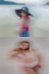 Adult nudist happy senior lady